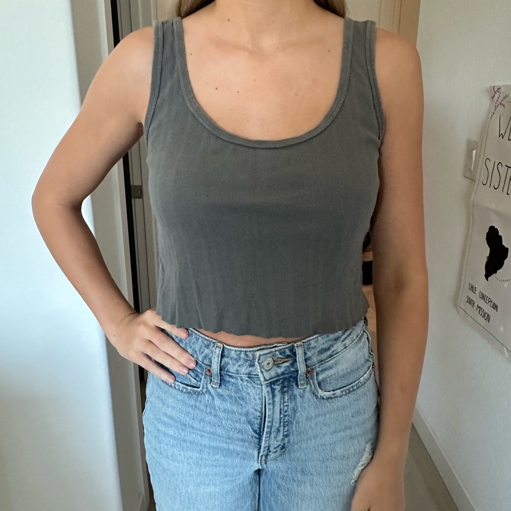 Brandy Melville Charcoal Crop Top